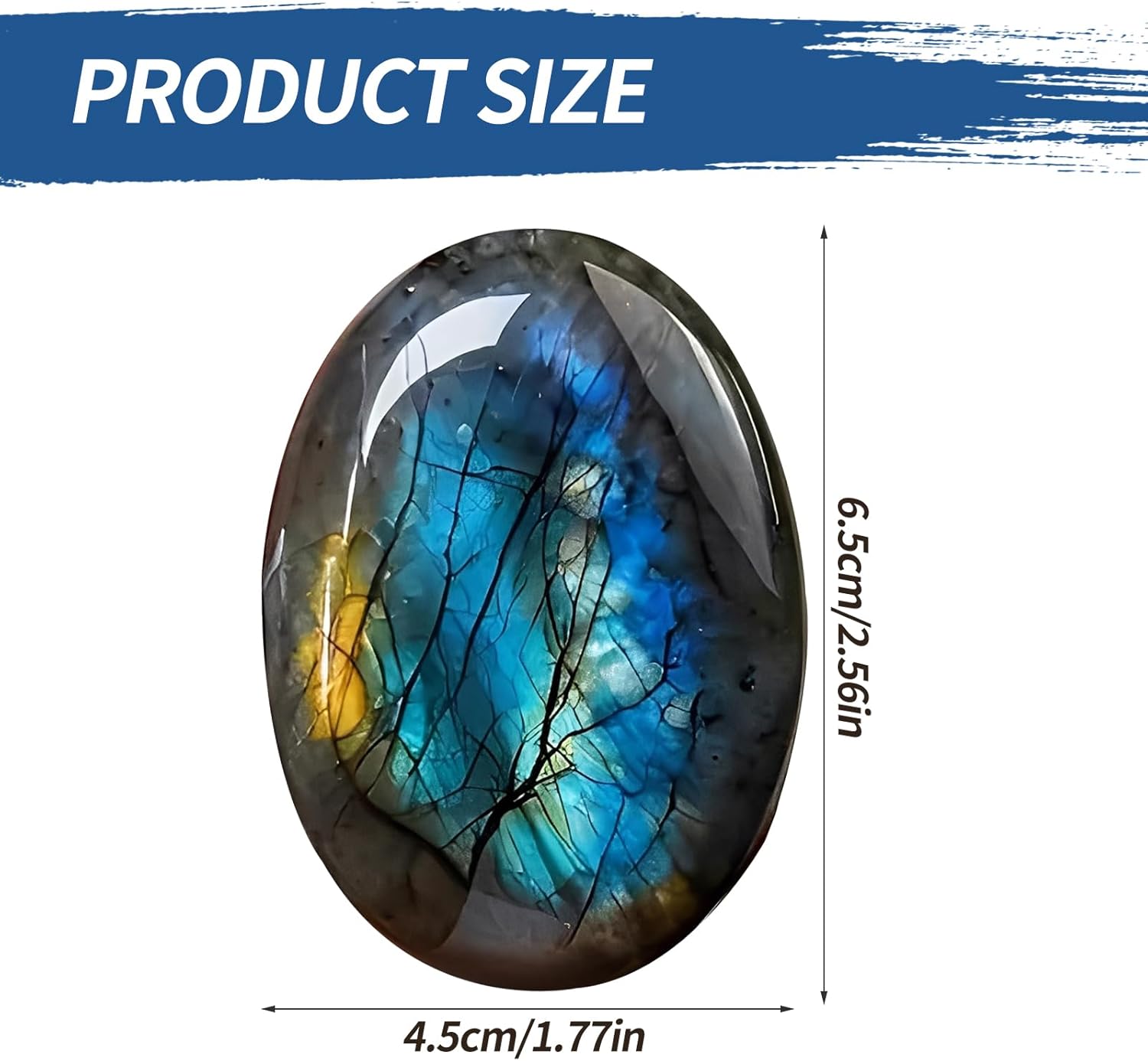 Labradorite Tumbled Stones 6 cm, Large Moonstone Gemstones, Natural Worry Stones, Polished Worry Stone for Meditation Decoration, Yoga, Chakra, Reiki Balancing, Energy Stone