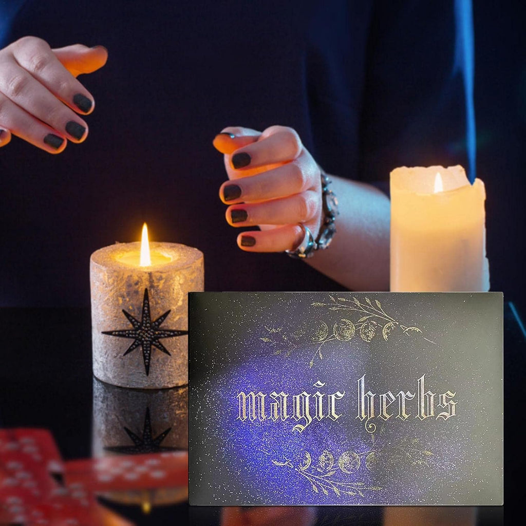 Craft Supplies Herbs, Kräuter Set, Kräuter Crystals Kerzen Starter Witch Kit Box, Witch Decor Wicca Altar Pagan Starter Crafts Set Für Wicca Craft Gifts