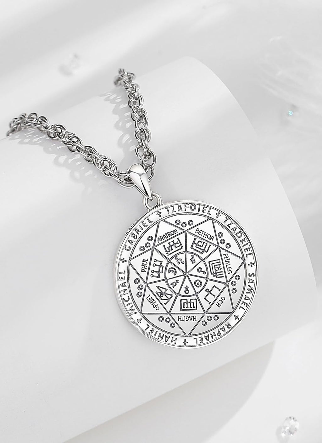 CELESTIA Supernatural Siegel der 7 Erzengel Michael Raphael Kette Silber 925 Frauen Männer Esoterik Geschenke Talisman Amulett Glücksbringer