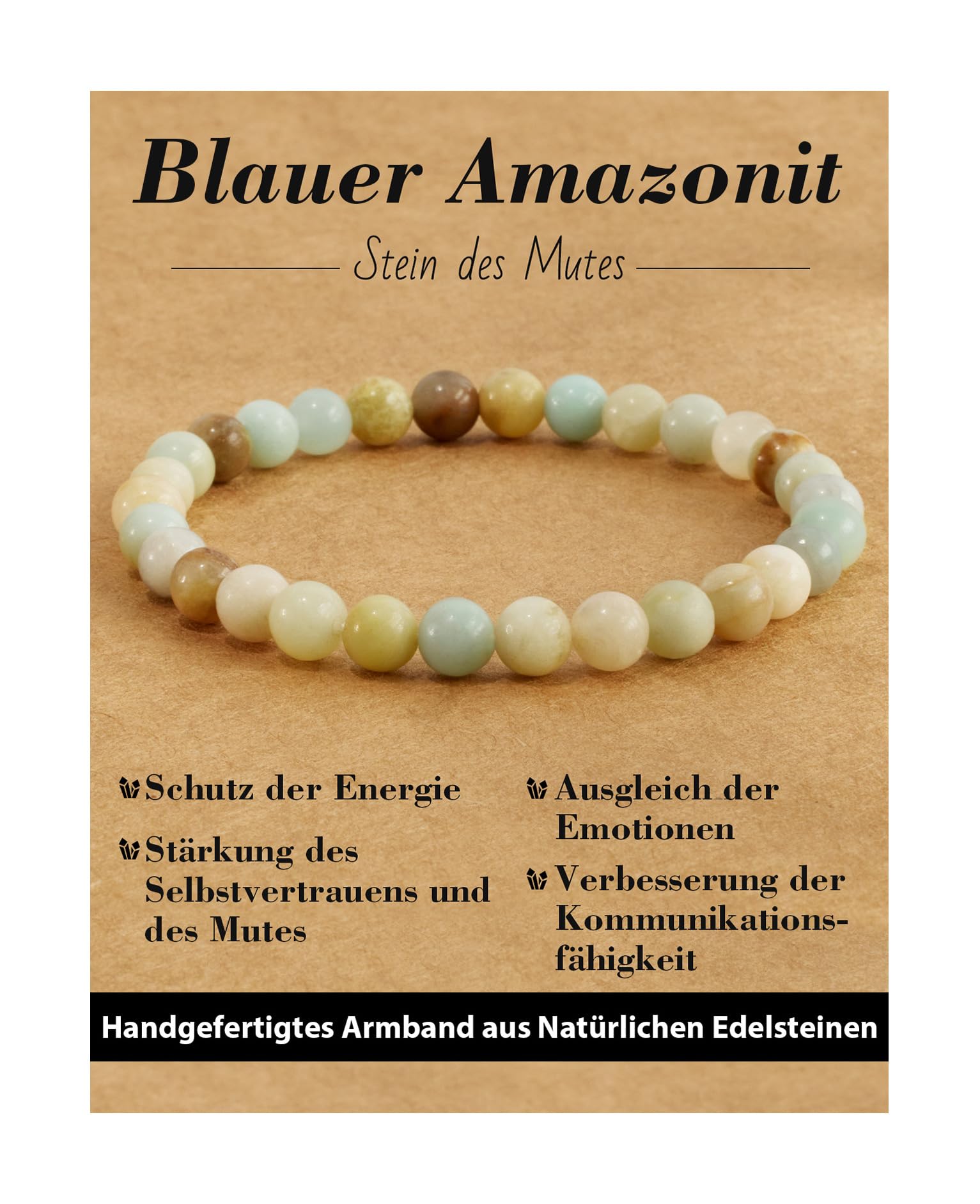 6 mm Healing Stone Bracelet for Men and Women, Real Natural Stone Beads, Lucky Bracelet, Friendship Bracelet, Individual Gift for Good Friends and Sisters