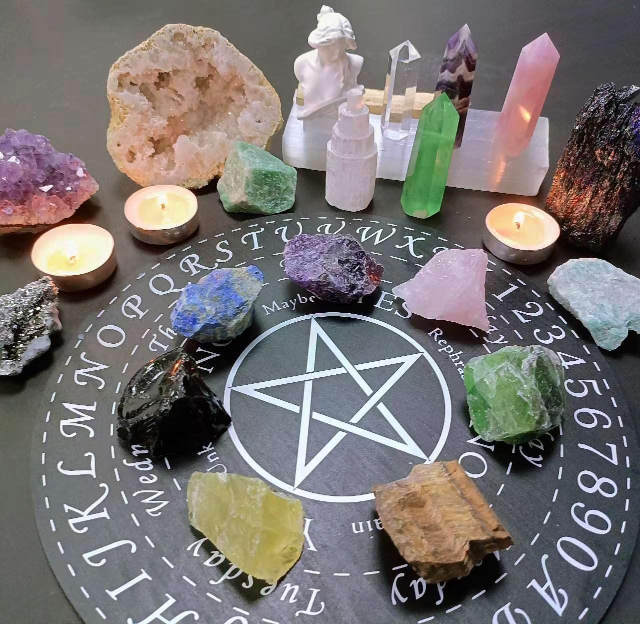 QINJIEJIE 100% Großes Amethyst Rohsteine Premium Wassersteine Kristalle Steine 4 Stück Natursteine Heilsteine set 4.5–5 cm