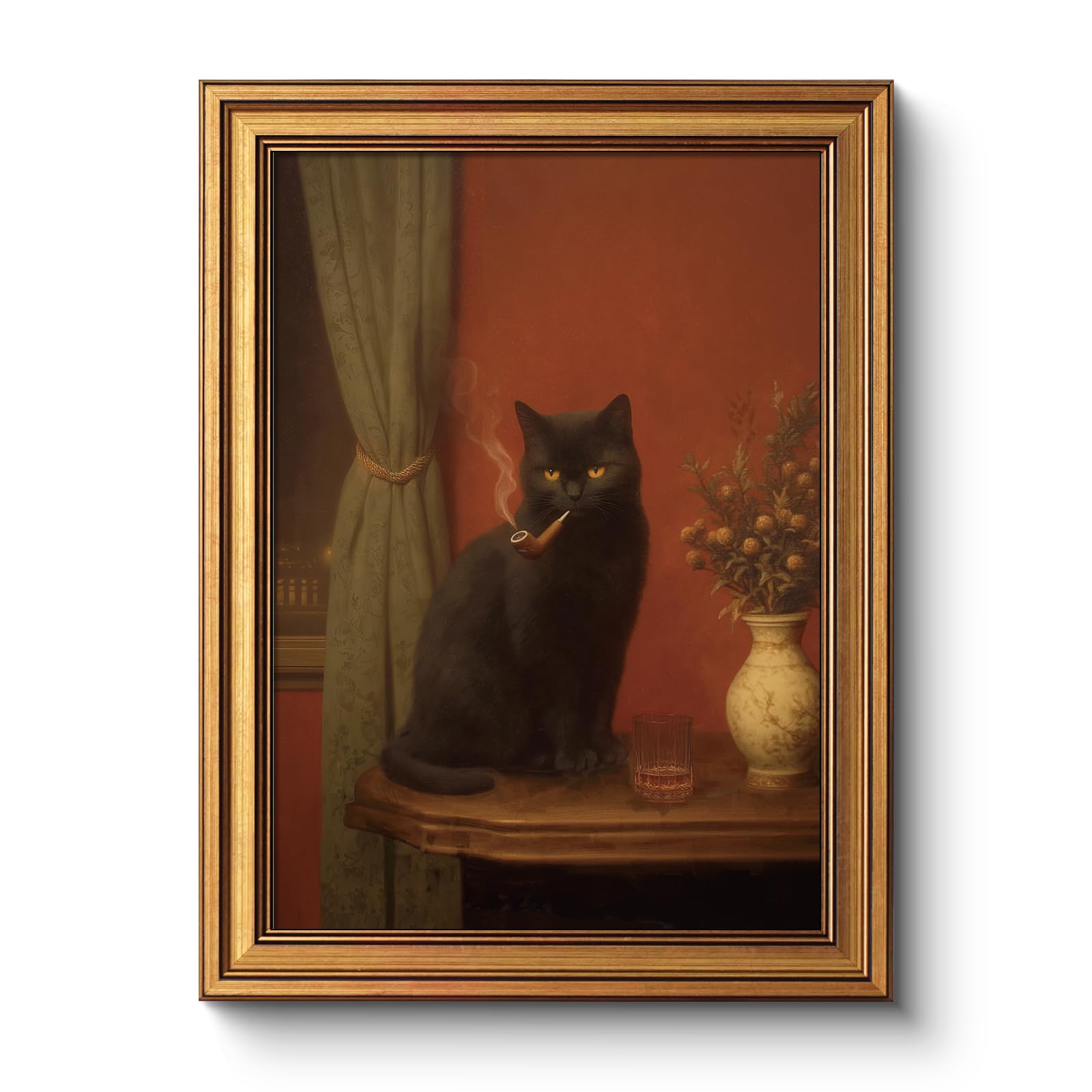 Vintage Sacred Heart of Jesus Christ Canvas Gold Framed Wall Art, 12x16 Inch Religious Oil Painting Artwork, Christian Art Print for Home Living Room Spiritual Spaces Decor