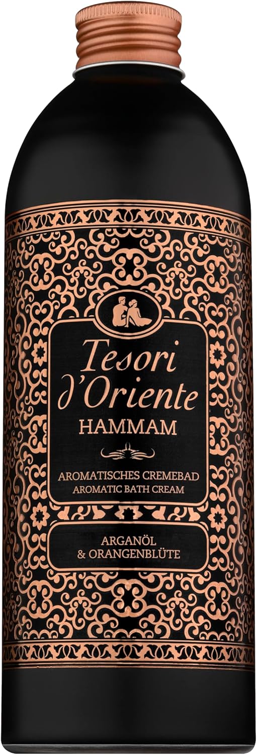 Tesori d'Oriente | Cremebad 'Hammam' | aromatisches Bad mit Argan-Öl und Orangenblüte | Körperpflege für die Badewanne | Ritual für Körper & Sinne | 500 ml