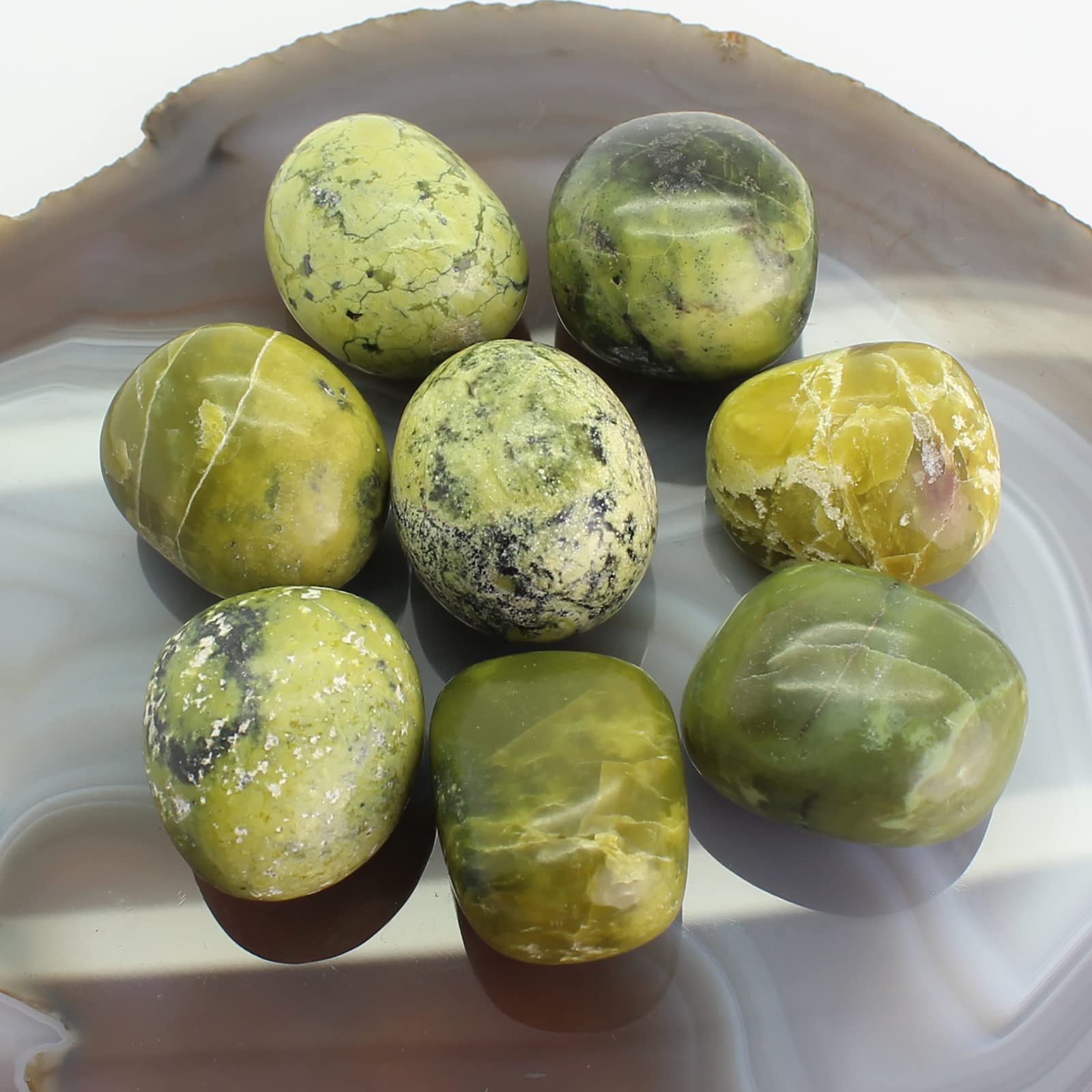 Budawi® Serpentine Peru Gemstone Tumbled Stone Pocket Stone Hand Stone