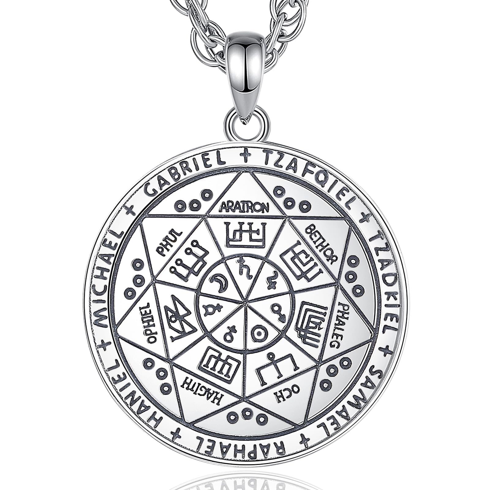 CELESTIA Supernatural Siegel der 7 Erzengel Michael Raphael Kette Silber 925 Frauen Männer Esoterik Geschenke Talisman Amulett Glücksbringer