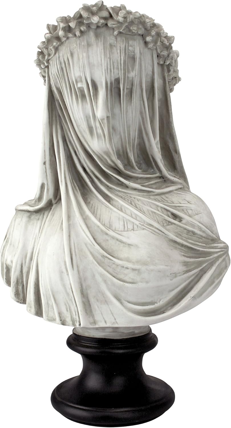 Design Toscano The Veiled Virgin Bust Statue, Dimensions: 22.8 cm x 15.2 cm x 35.5 cm