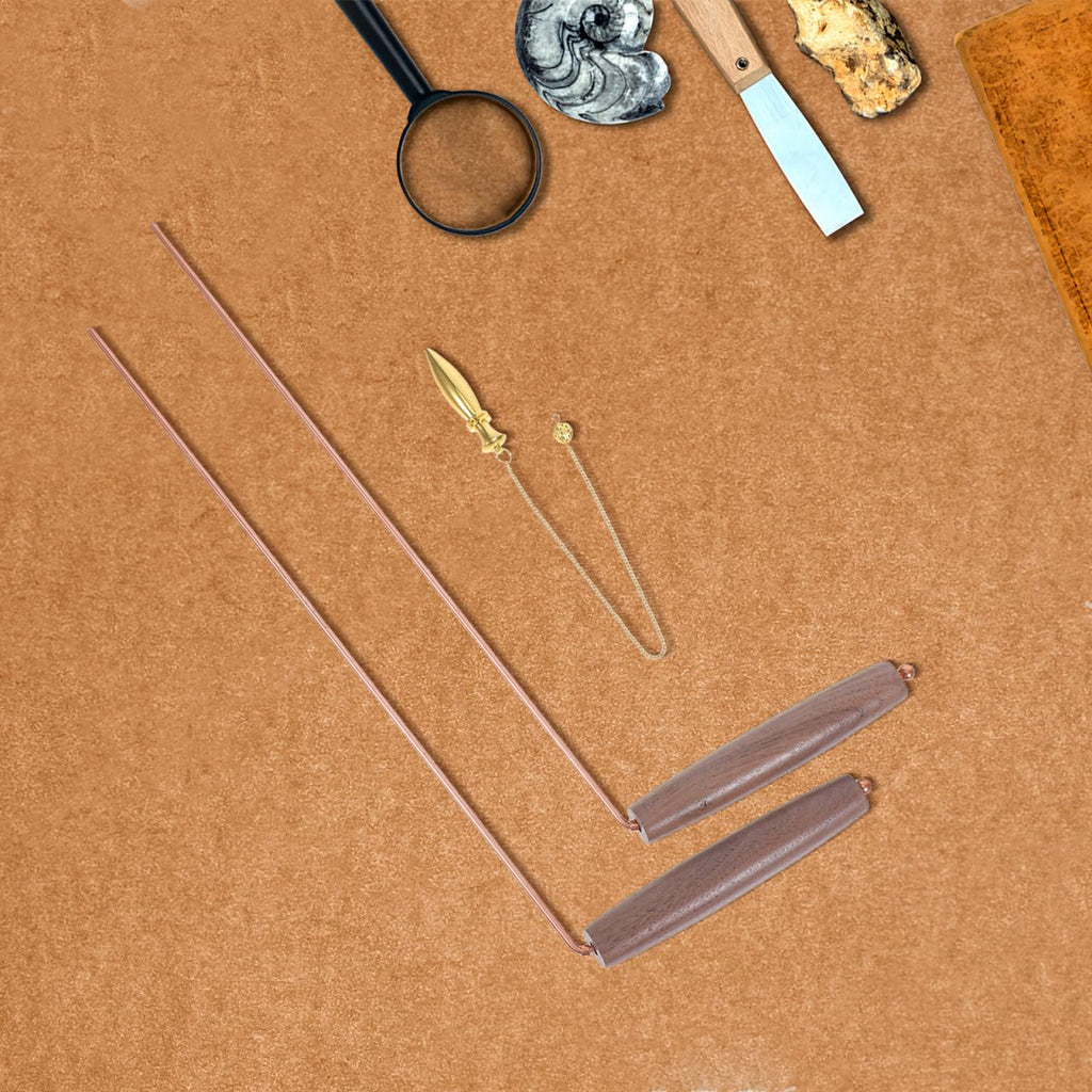 ABOOFAN 1satz Handheld Wünschelruten Aus Reinem Kupfer Für Spirituelle Anwendungen Und Schatzsuche Tragbare Divination Tools Für Wasser Energieerkennung Hochwertiger Metalldetektor Stab