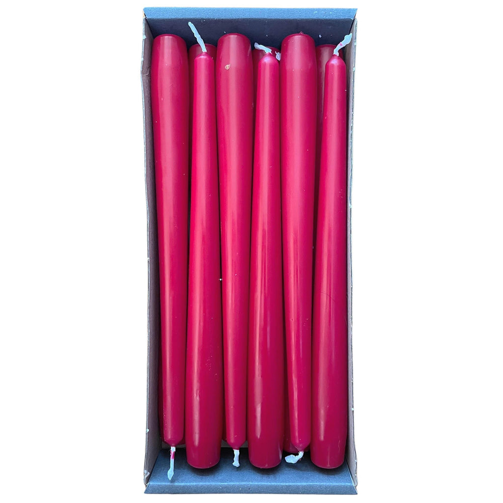 Nordring Pack of 12 Taper Candles 2.3 cm x 25 cm High Antique Pink - RAL Certified, Drip Free & Low Smoke, Approximately 8 Hours Burn Time - Table Decoration & Candlestick