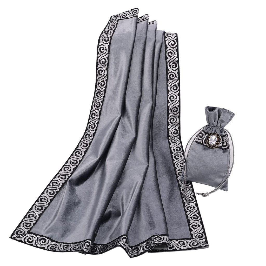 BLESSUME Tarot Tablecloth Altar Tarot Cloth One Size (Black 1)