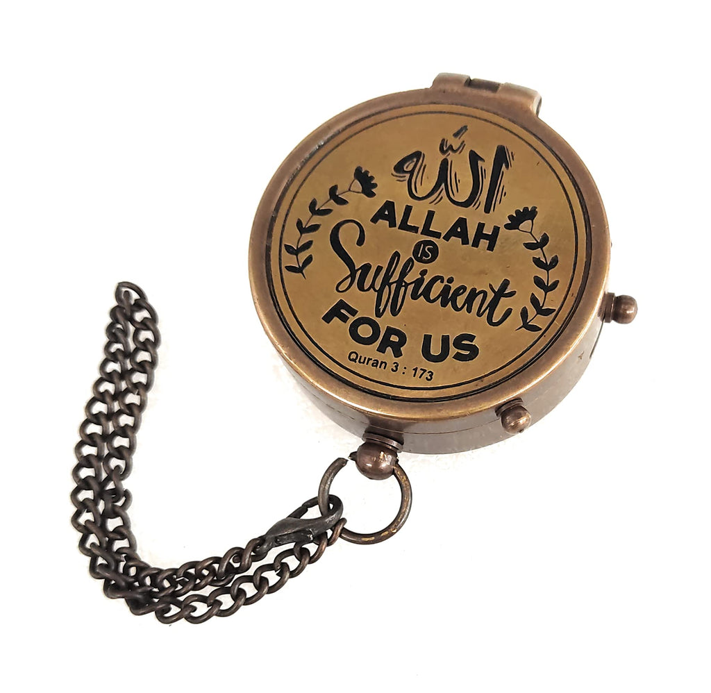 Islamic Gift for Men Women Kids | Qibla Compass - Allah Takwa Sunnah Muslim Gifts Idea Ramadan Eid Gift Birthday Salah Prayer Direction