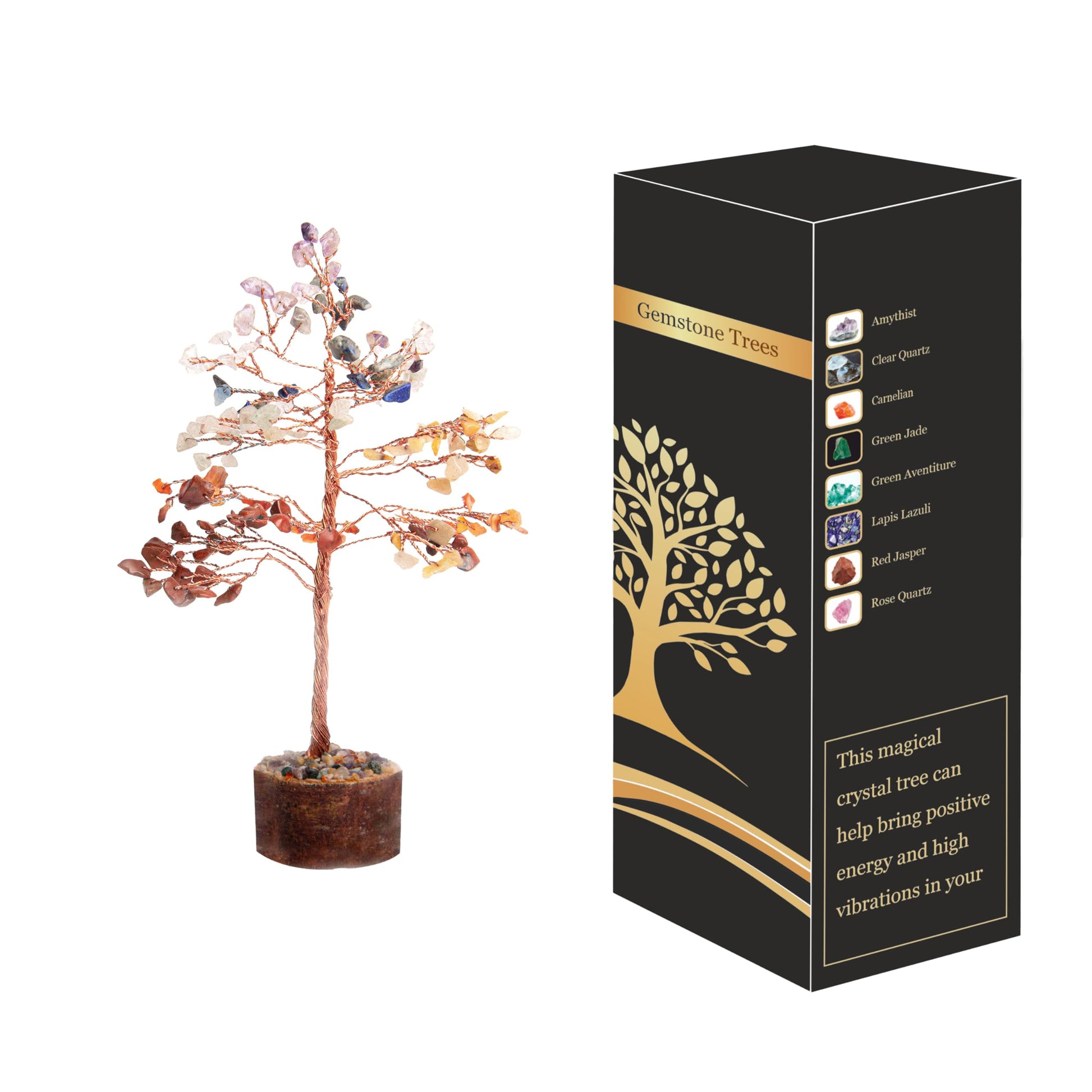 Wonder Care GrünerJadekristallbaum als Heimdekoration Kristalle und Heilsteine Weltraumkristall-Dekorationsbaum Kristallgeschenke Edelsteinbaum Weihnachtsbaum Erntedankgeschenk für Freunde und Familie