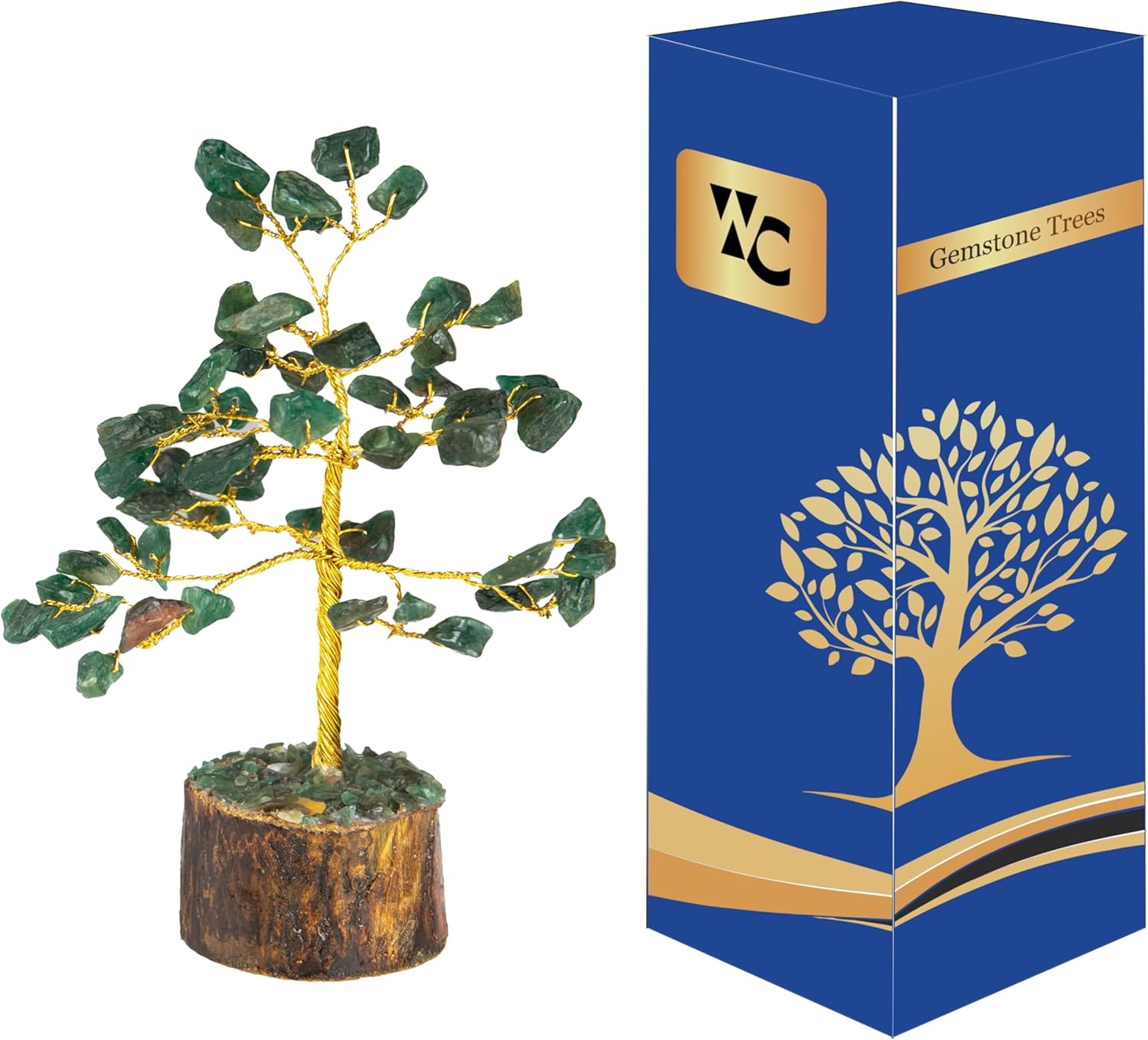 Wonder Care GrünerJadekristallbaum als Heimdekoration Kristalle und Heilsteine Weltraumkristall-Dekorationsbaum Kristallgeschenke Edelsteinbaum Weihnachtsbaum Erntedankgeschenk für Freunde und Familie