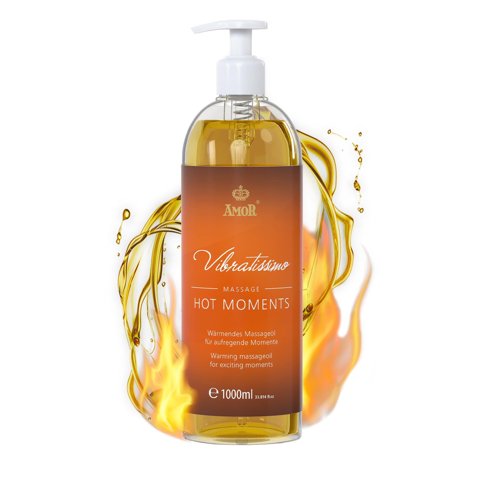 Vibratissimo Hot Moments 100 ml Massageöl - Aufheizendes Massageerlebnis - Stimulierende Massageöle, Entspannung für Paare & Gleitöl, Liebesöl