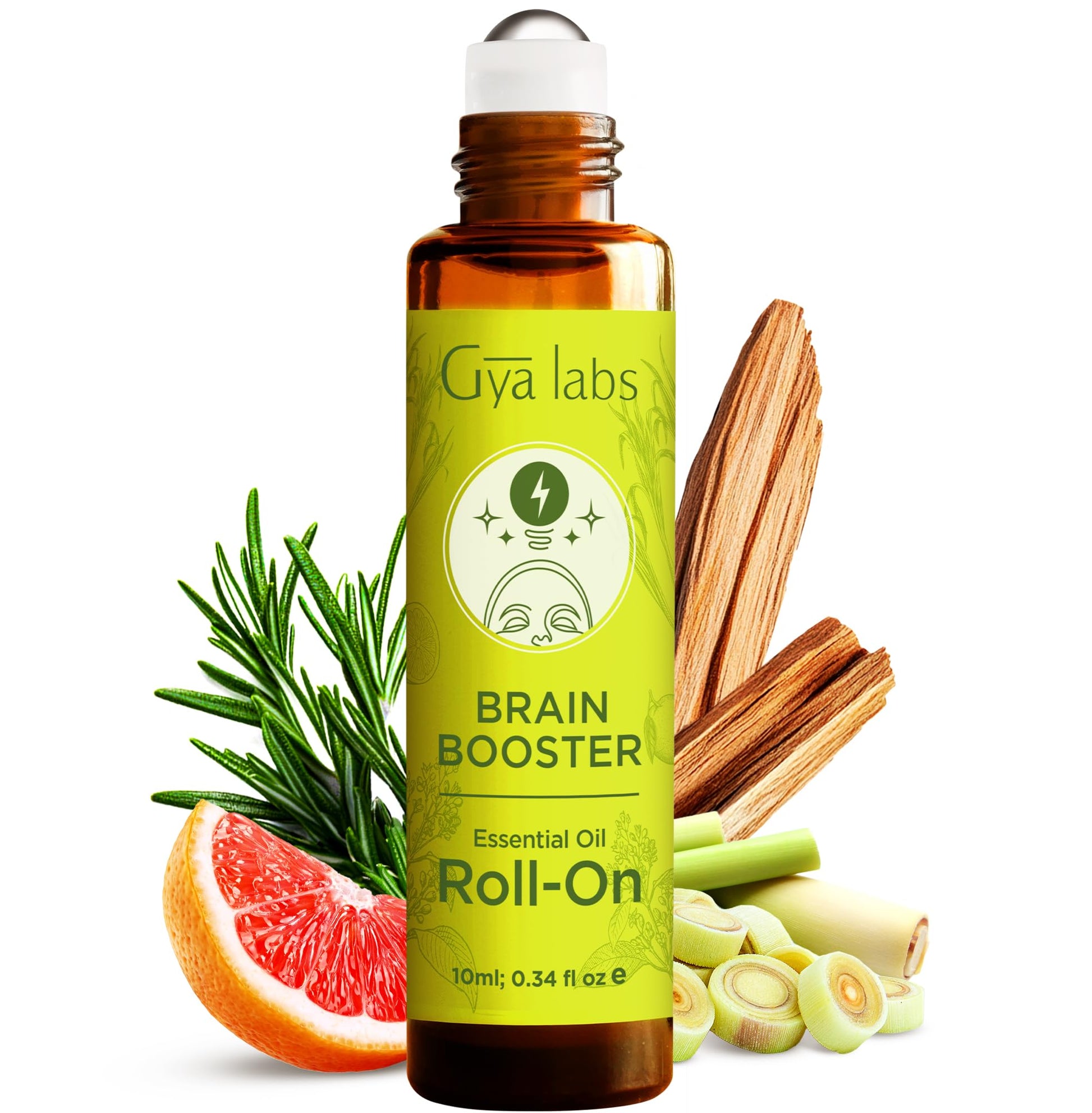 Gya Labs Migraine Relief Essential Oil Roll-On, Aromatherapy, Therapeutic Grade with Essential Peppermint and Lavender Oils for Sinus, Tension Headaches and Migraines (10 ml)