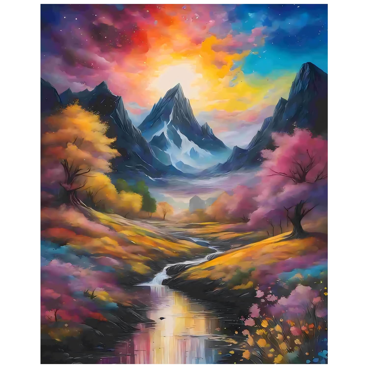 xcemhil Paint by Numbers Kit for Adults Eye, Paint by Number Eye and Lotus, Paint by Numbers Kits for Adults Beginner for Gift and Home Wall Decor 16x20 Inch