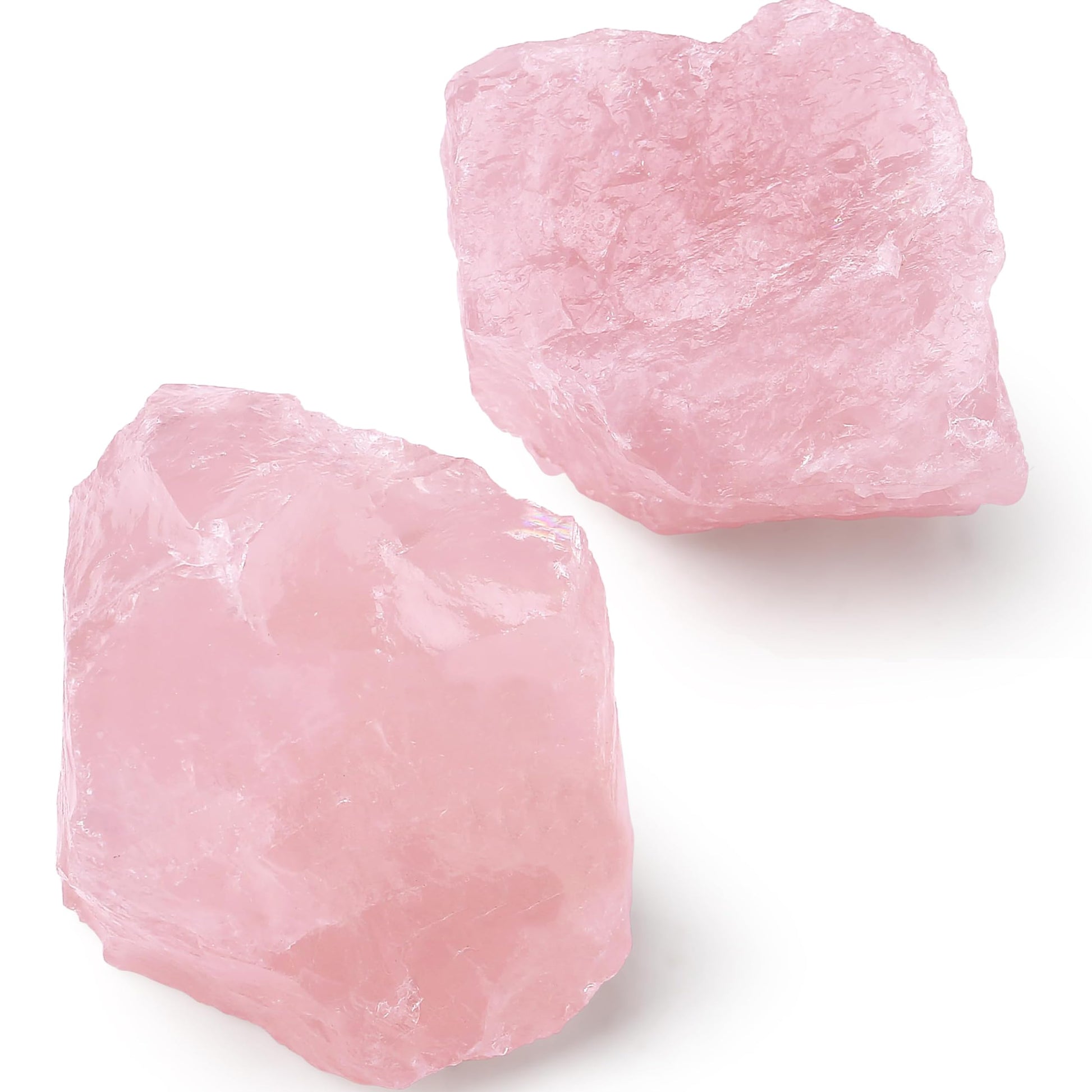 QINJIEJIE Citrin Kristall Große Kristall Rohstein 2 Stück 100% Natursteine Kristalle Raw Steine Premium Wasserstein für Meditation Reiki Dekosteine