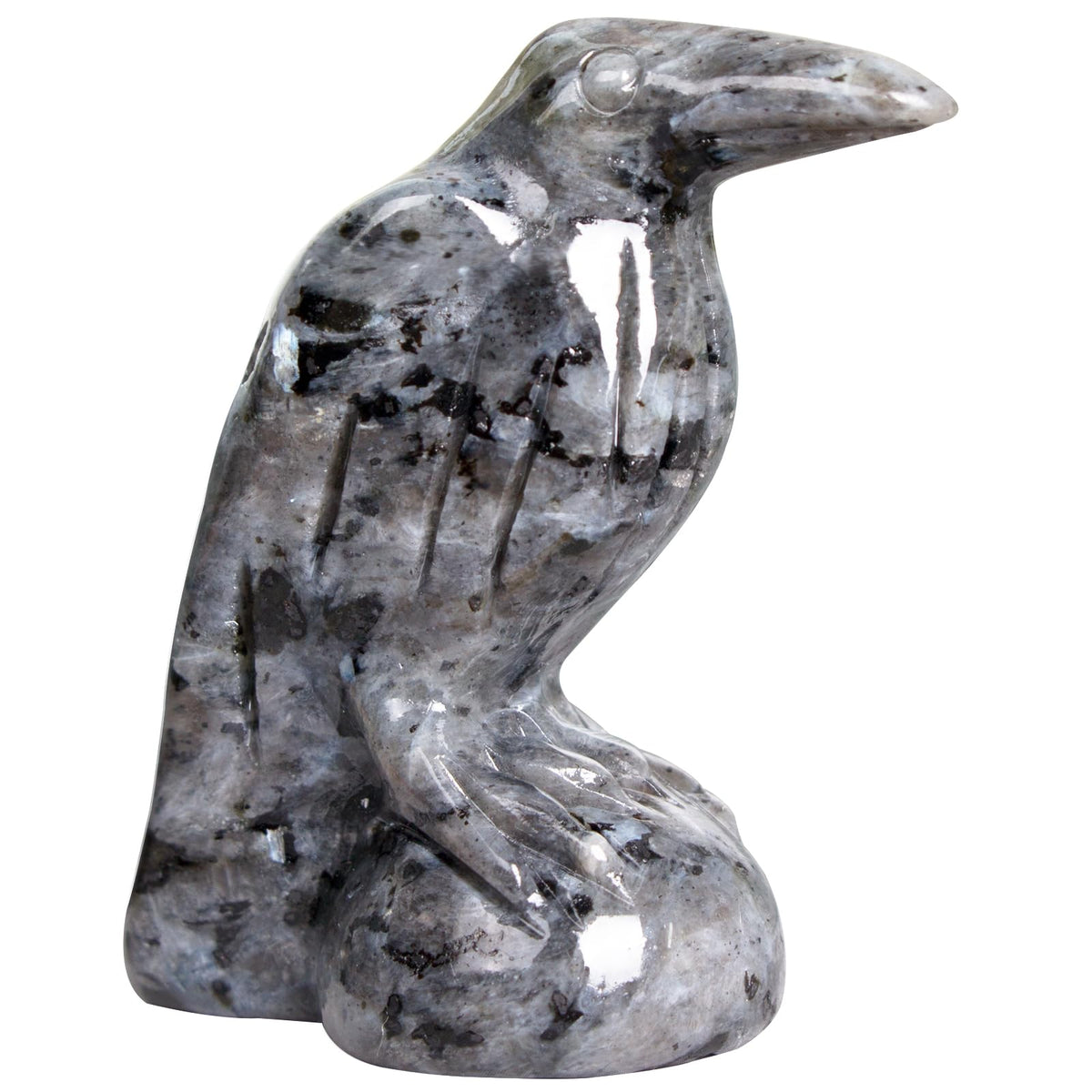 Black Obsidian Raven Statue Gothic Witchy Decor Hekate Crystal | 2 Inch Natural Mystical Crow Healing Crystal Figurine. Witchy Decor For Home Office Meditation Altar Birthday Gift For Women