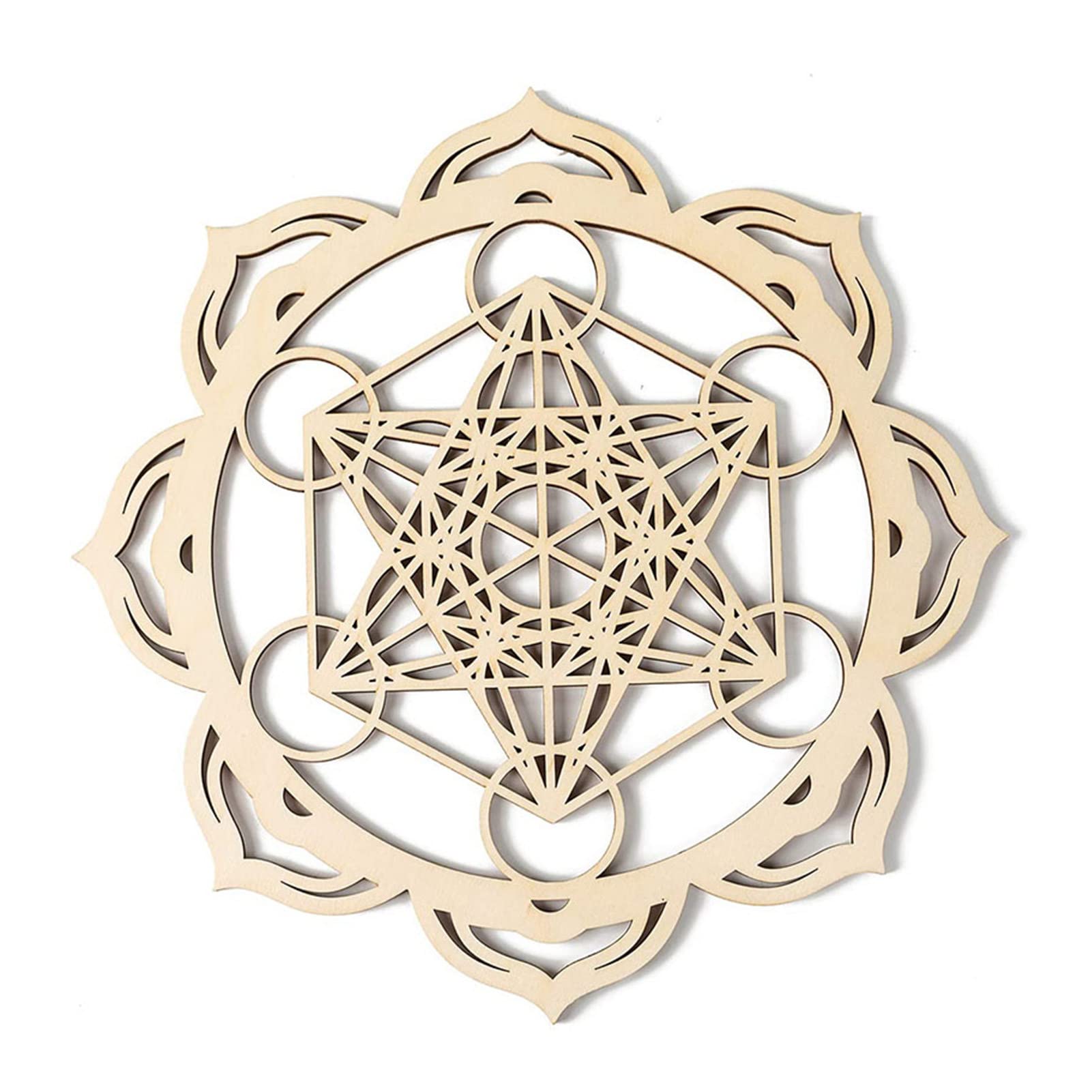 Pomurom Baum des Lebens Wanddeko, 28CM Heilige Geometrie aus Wandkunst, Grid Board Spirituelle Symbol für Yoga Meditation Zuhause Schlafzimmer Wohnzimmer Wandschmuck Dekoration
