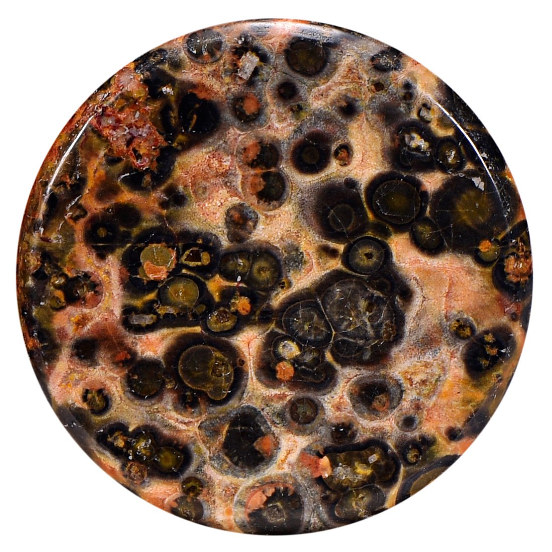 Morella Damen Coin 33 mm Edelstein Chakren Scheibe Halsketten-Anhänger