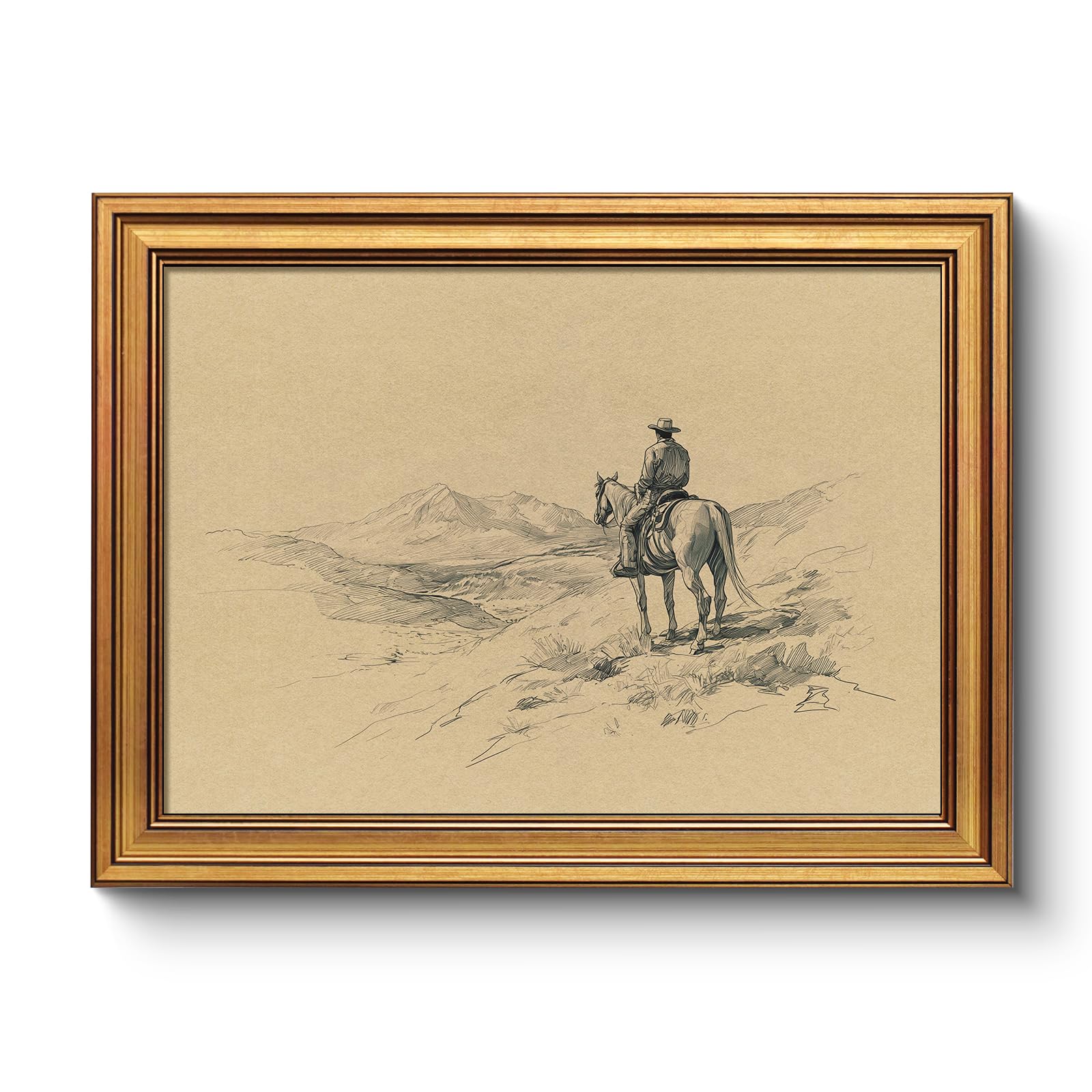 Vintage Sacred Heart of Jesus Christ Canvas Gold Framed Wall Art, 12x16 Inch Religious Oil Painting Artwork, Christian Art Print for Home Living Room Spiritual Spaces Decor