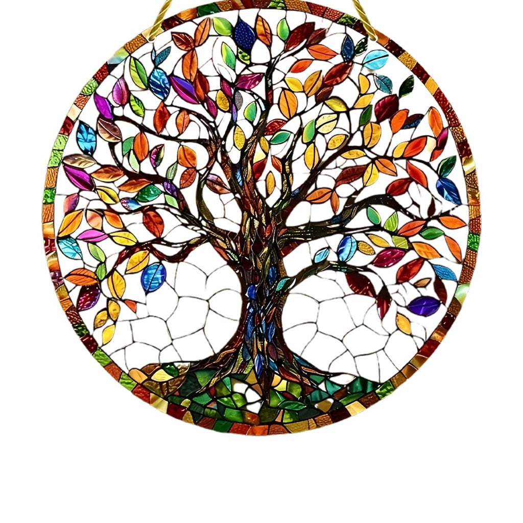 Vintage Lebensbaum Metall Wandkunst Wanddeko Gartendeko Deko Wohnzimmer Schlafzimmer (20 X 20 cm)