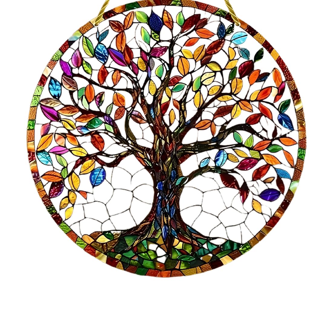 Vintage Lebensbaum Metall Wandkunst Wanddeko Gartendeko Deko Wohnzimmer Schlafzimmer (20 X 20 cm)