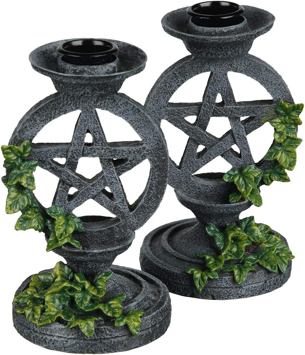 Nemesis Now NEM5177 13.4cm Grey Pentagram Candle Holder