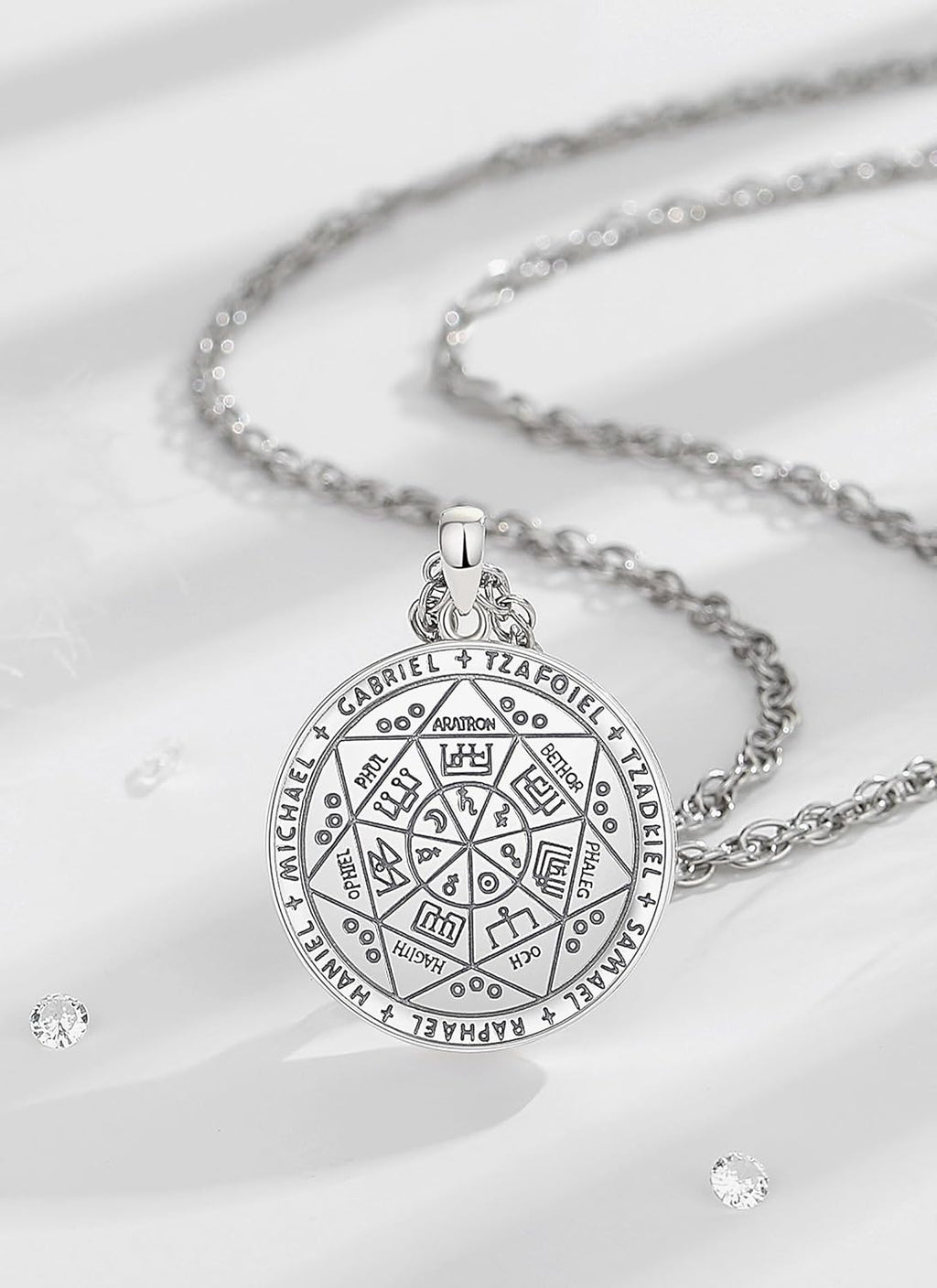 CELESTIA Supernatural Siegel der 7 Erzengel Michael Raphael Kette Silber 925 Frauen Männer Esoterik Geschenke Talisman Amulett Glücksbringer
