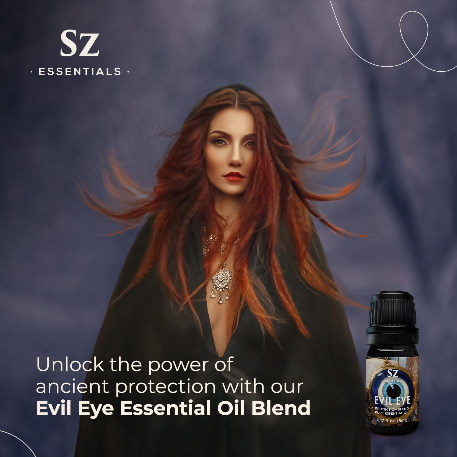 Evil Eye Protection Oil Blend, Banishing 0.17oz/5ml