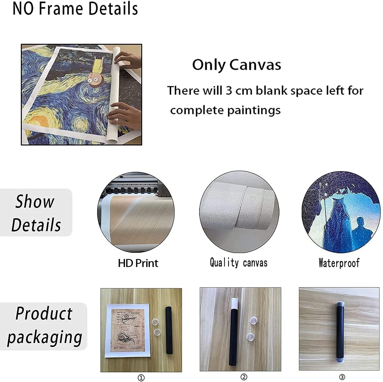 ZHONGYUTONG Chakren Heilkristalle auf Leinwand Kunstdruck Chakra Wanddiagramm Yoga Gemälde Poster Spirituelles Bild für Heimdekoration (Kein Rahmen, 30x45cm)