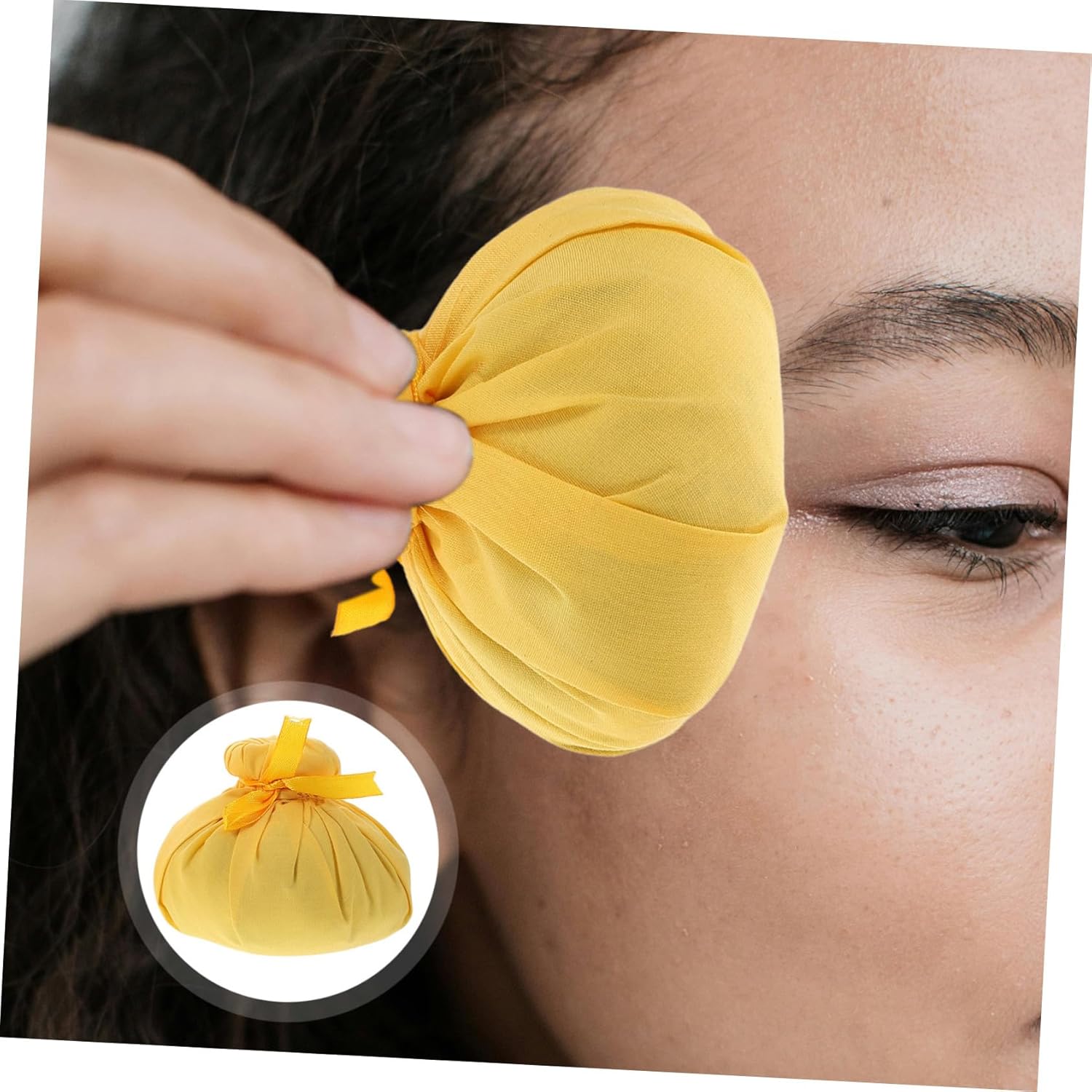 Healvian 2 x Massage Health Ball Aroma Compress Ball Herb Ball Spa Massage Ball Package Chinese Medicine Portable Massage Balls Herb Bag Wormwood Bag Heat Bag Cotton Yellow
