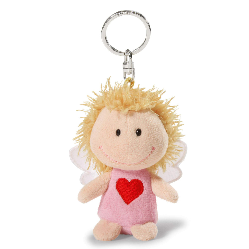 NICI Schlüsselanhänger Schutzengel „Bin immer bei dir“, Glücksbringer Engel I Schutzengel mit Herz I Engel Schlüsselanhänger für Schlüsselband, Schlüsselbund & Schlüsselkette I 34554, 7 cm