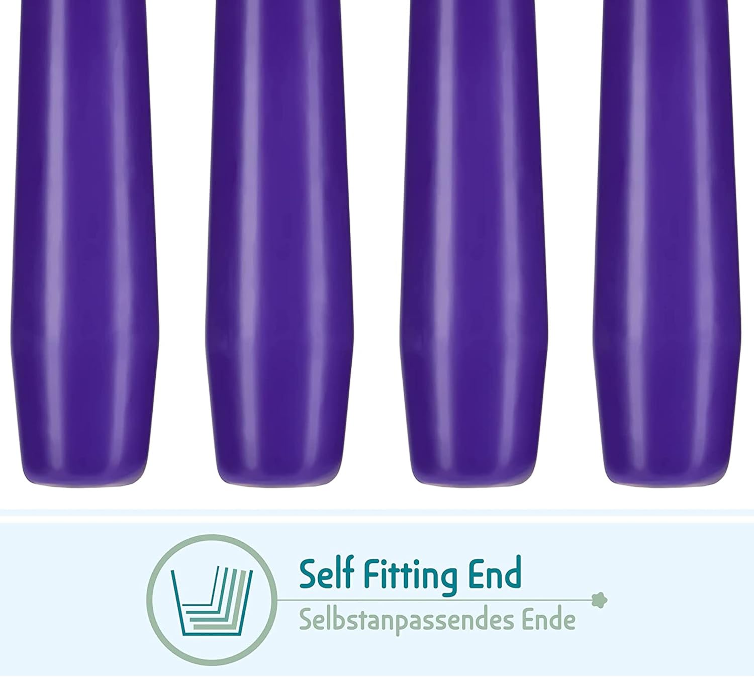 BRUBAKER Premium Spitzkerzen Lila - 50 Stück - bis zu 7,5 Stunden Brenndauer pro Kerze - 24 cm Tafelkerzen Set für Kerzenständer und Kronleuchter - Leuchterkerzen Halterkerzen
