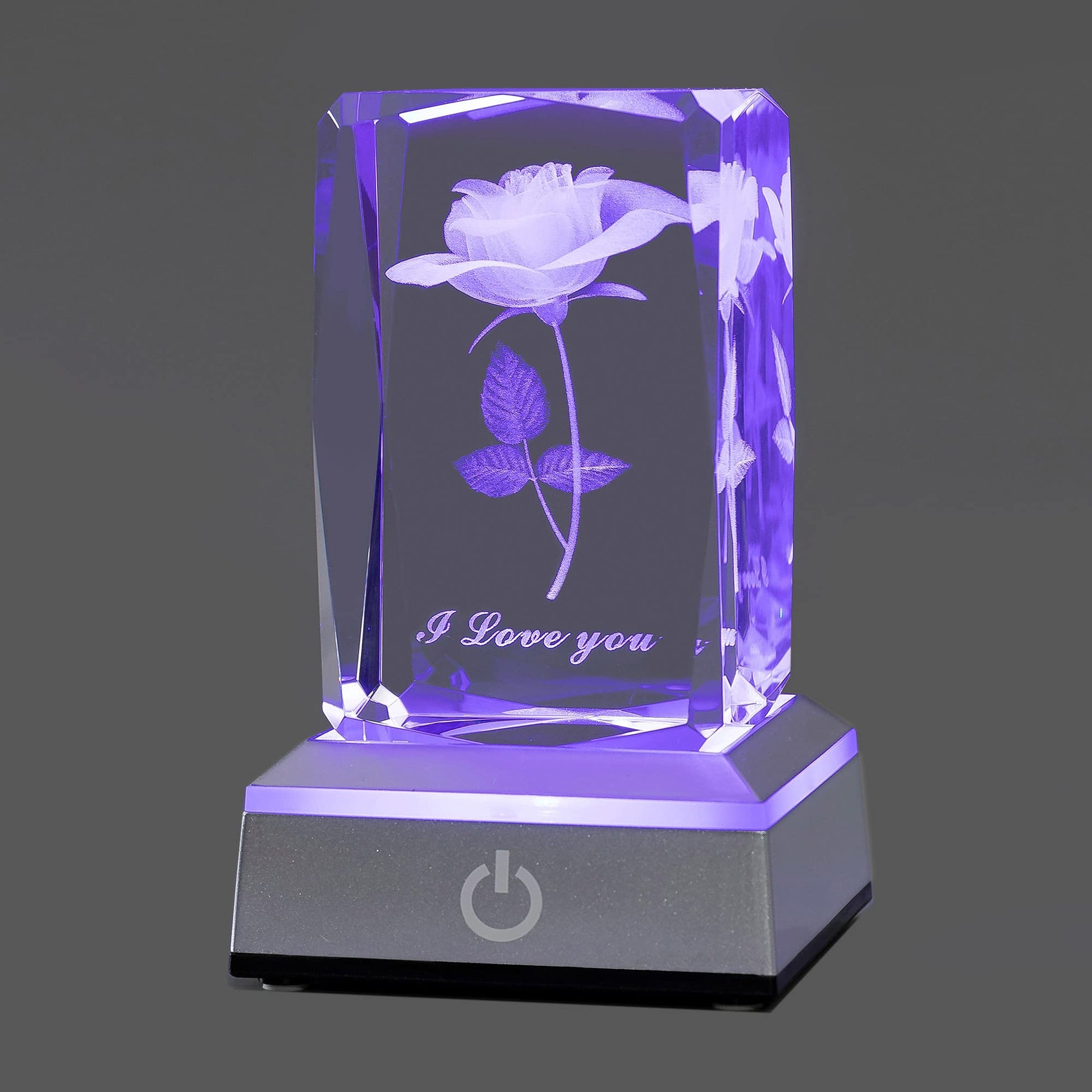 YANFEYHA 3D Rose Kristall Mehrfarben-Nachtlicht Ich liebe dich Decolamp,Muttertag Geschenk Ideen für Mutter Frau von Tochter Ehemann, Valentinstag Geburtstag Geschenk für Freundin Paar sie