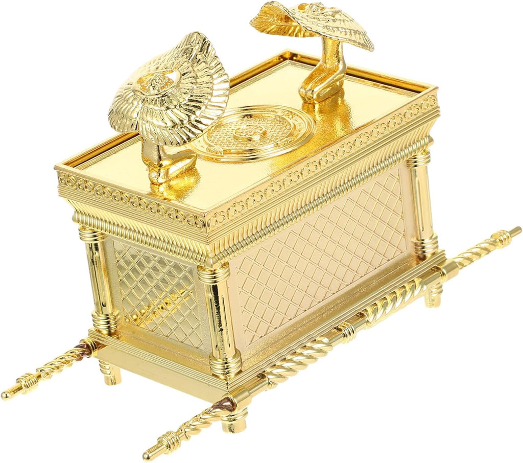 Luxshiny Ark of the Covenant Ornaments Religious Figures Ark Model Prop Religious Party Decorations Sculpture Judaica Zinc Alloy