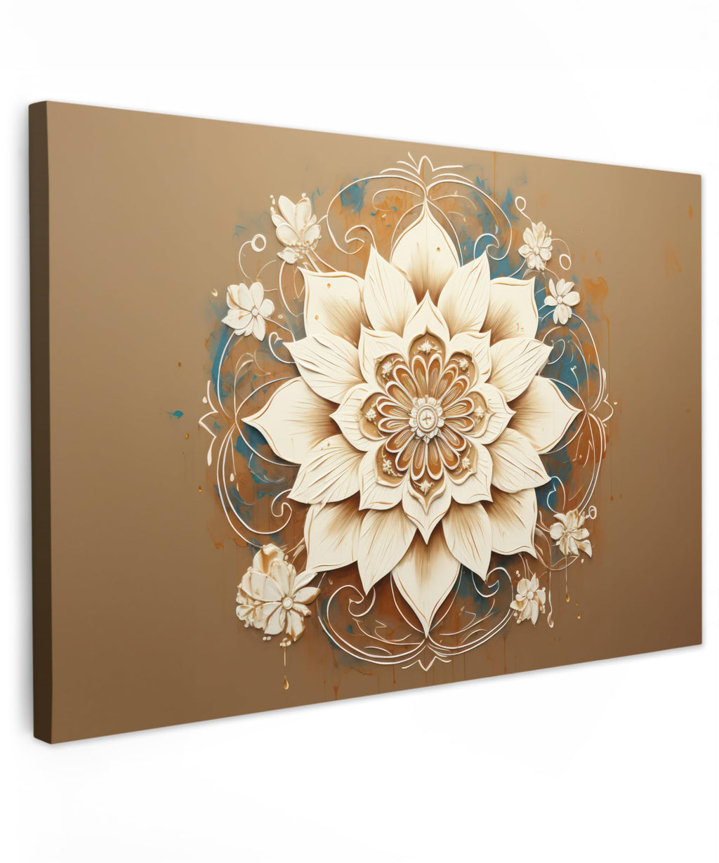 MuchoWow© Wall Pictures Large 120 x 80 cm XXL Bedroom Home Decoration Home Picture Living Room Photo Canvas Wall Pictures Canvas Wall Decor Buddha - Zen - Gold - Luxury - Spiritual