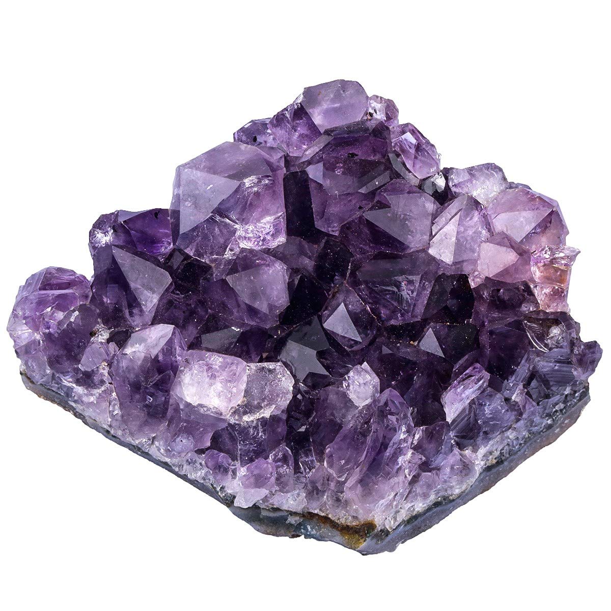 Natürlichen Amethyst Drusensegment Rohstück, Unregelmäßige Naturstück Dekorative Steine Drusenstück, Reiki Heilung Kristall Cluster Specimen Edelstein Fengshui Ornamente