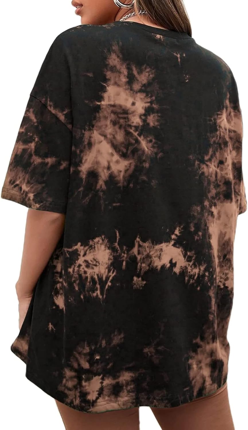 CSDAJIO Women's Casual Short Sleeve Loose Shirt Oversized T-Shirt Trendy Going Out Crew Neck Summer Graphic Tees