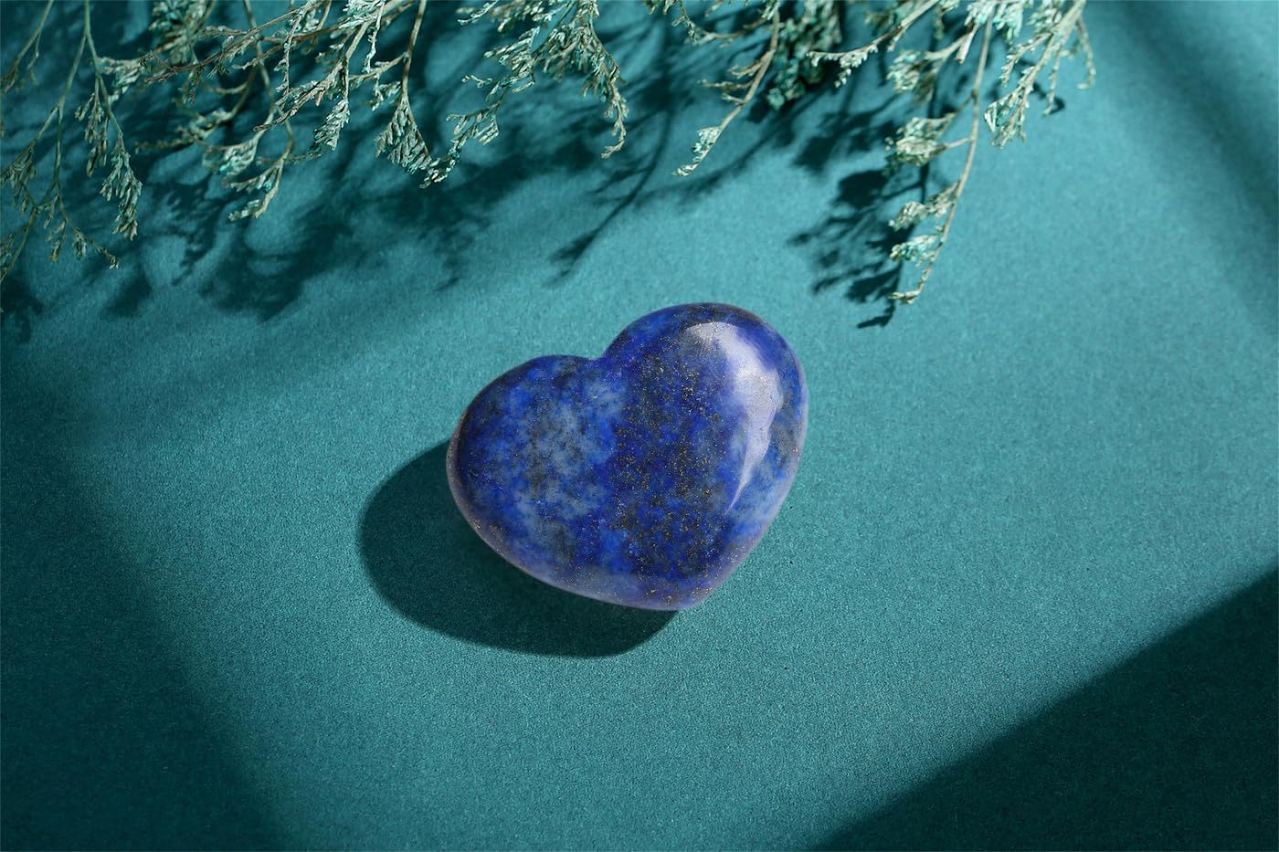 45 mm Groß Lapislazuli Herz Kristalle Edelsteine Geschenke für Frauen, Reiki Heilsteine Handschmeichler Stein für Valentinstag, Geburtstage, Jahrestag, Muttertag und Thanksgiving Tag