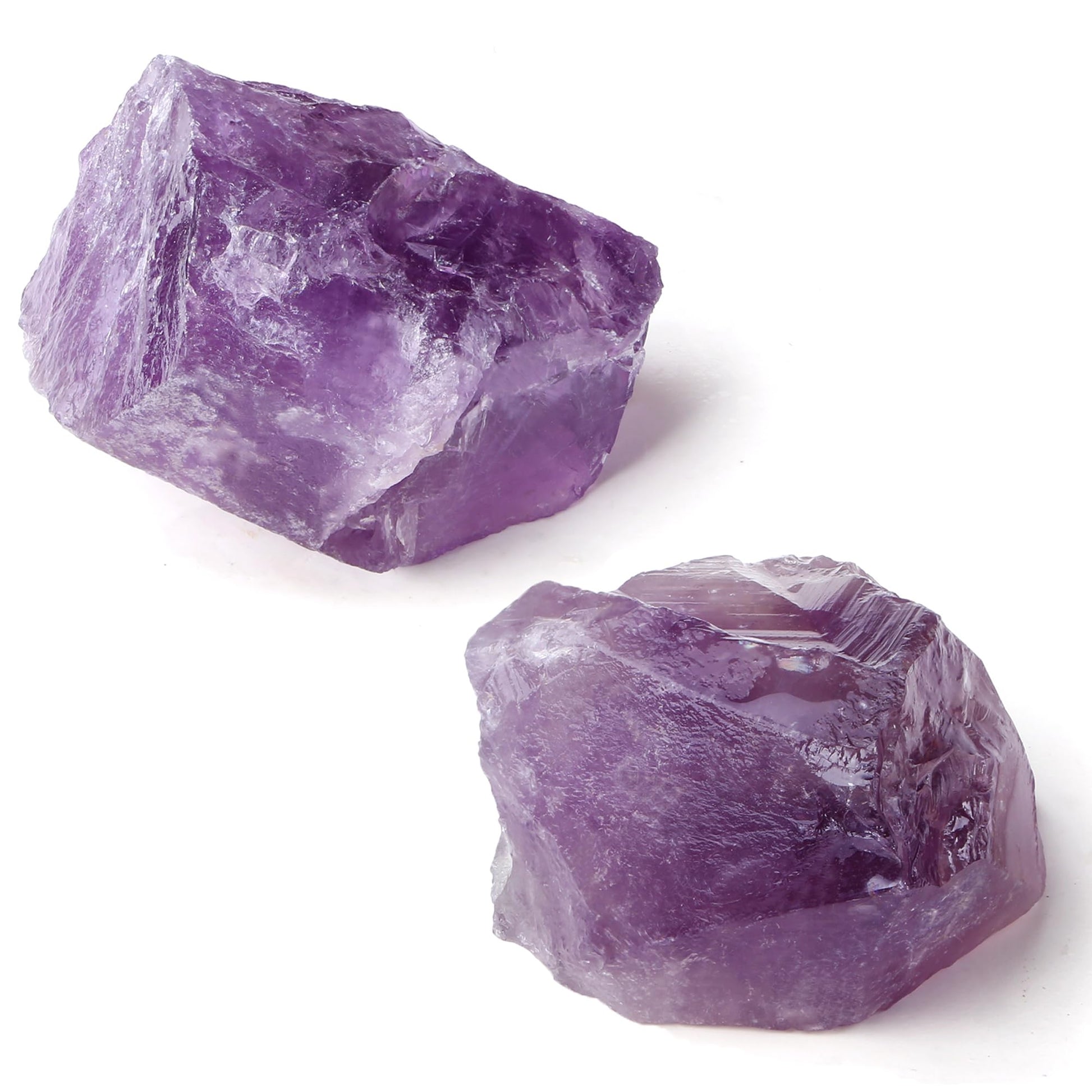 QINJIEJIE Citrin Kristall Große Kristall Rohstein 2 Stück 100% Natursteine Kristalle Raw Steine Premium Wasserstein für Meditation Reiki Dekosteine