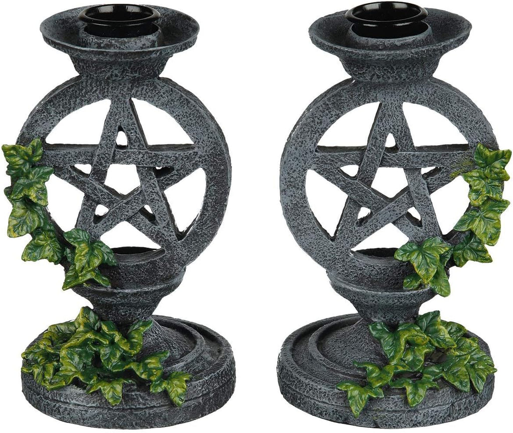 Nemesis Now NEM5177 13.4cm Grey Pentagram Candle Holder