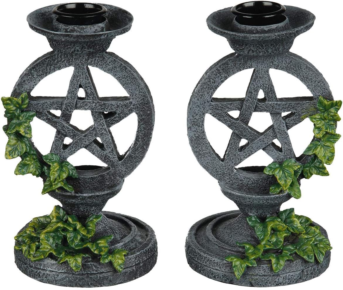 Nemesis Now NEM5177 13.4cm Grey Pentagram Candle Holder