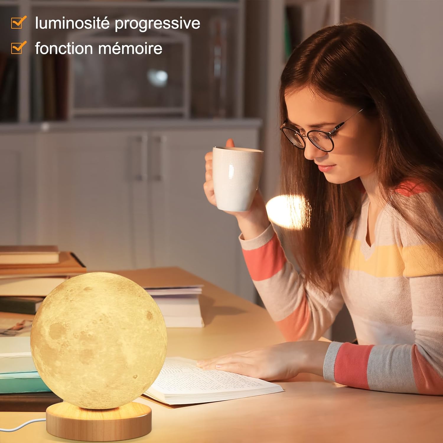 Hiloshine Tageslichtlampe,Simulation von Tageslicht,10.000 Lux Tageslichtlampen,UV-freie LED Lichttherapielampe Tageslichtleuchte mit Fernsteuerung,3 Farbtemperaturen,Dimmer und Timer Daylight Lamp