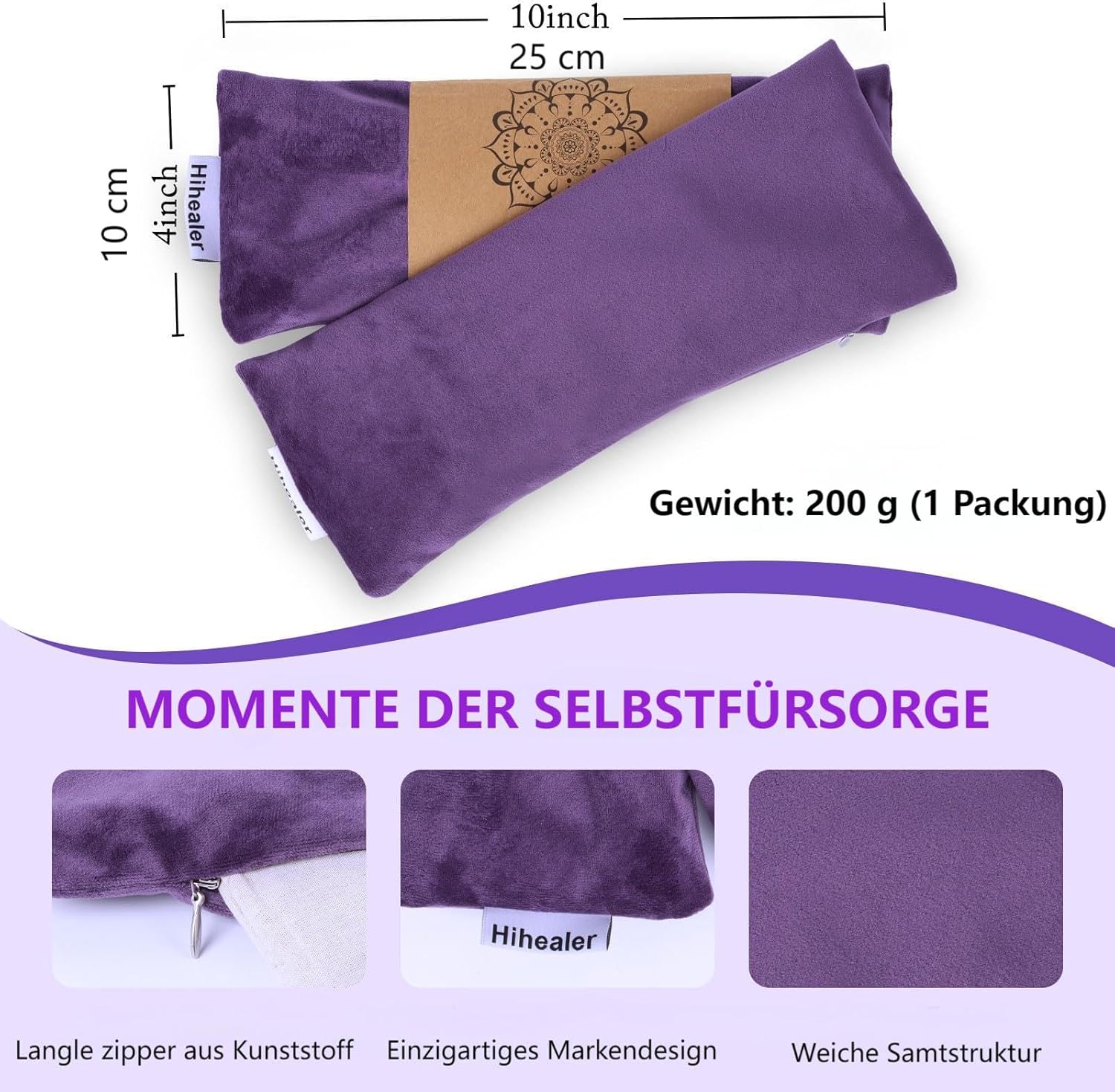 Hihealer 2er / 4er-Pack Augenmaske Gewichts-Augenmaske mit Lavendel-Aromatherapie für Schlaf, Yoga, Meditation und Selbstpflege, entspannende Accessoires Weihnachtsgeschenke für Frauen Mütter