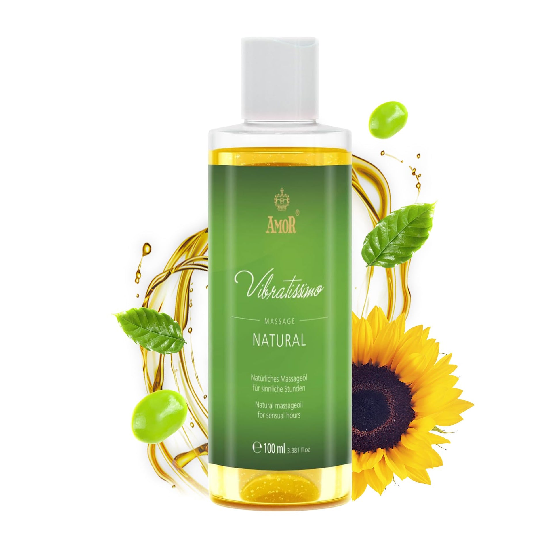 Vibratissimo Hot Moments 100 ml Massageöl - Aufheizendes Massageerlebnis - Stimulierende Massageöle, Entspannung für Paare & Gleitöl, Liebesöl