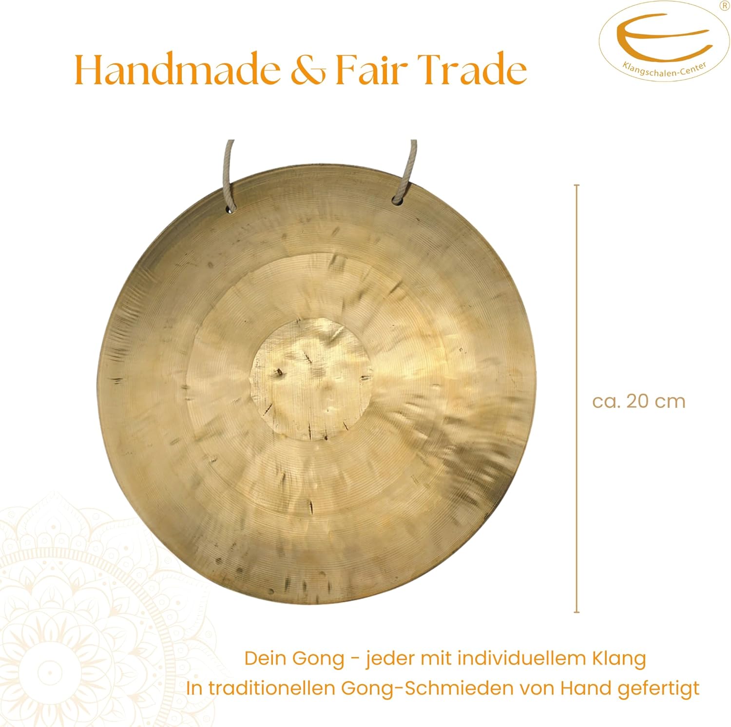 Original Feng Gong, Wind Gong aus China 20 cm,inkl. Holz-/ Baumwollklöppel -7015-