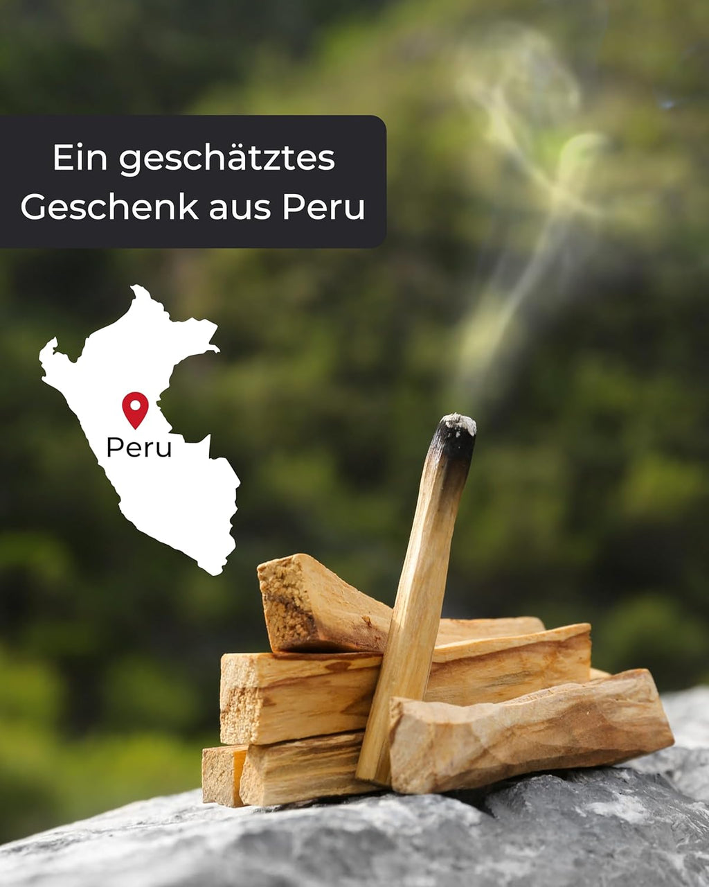 Palo Santo Incense Wood - 8 Scented Wood Sticks 10 cm for Home Smoking, Natural Sacred Wood from Sustainable Harvest, Aromatherapy