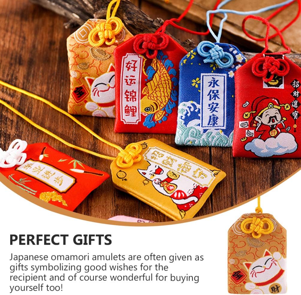 Garneck Japanischen Omamori Reichtum Gute Luck Charms Schrein Glück Amulett für Liebe Bildung Reichtum Gesundheit Gelb