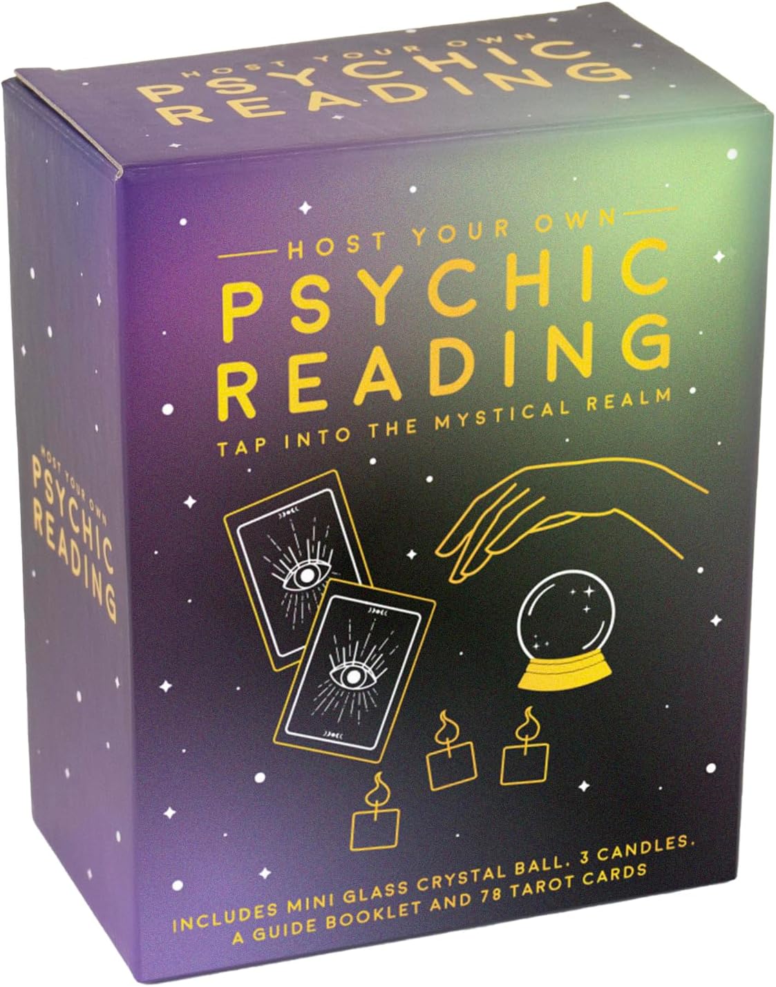 Gift Republic Psychic Reading Kit Host Your Own Divination Crystal Ball Tarot Cards Gift Set, Purple
