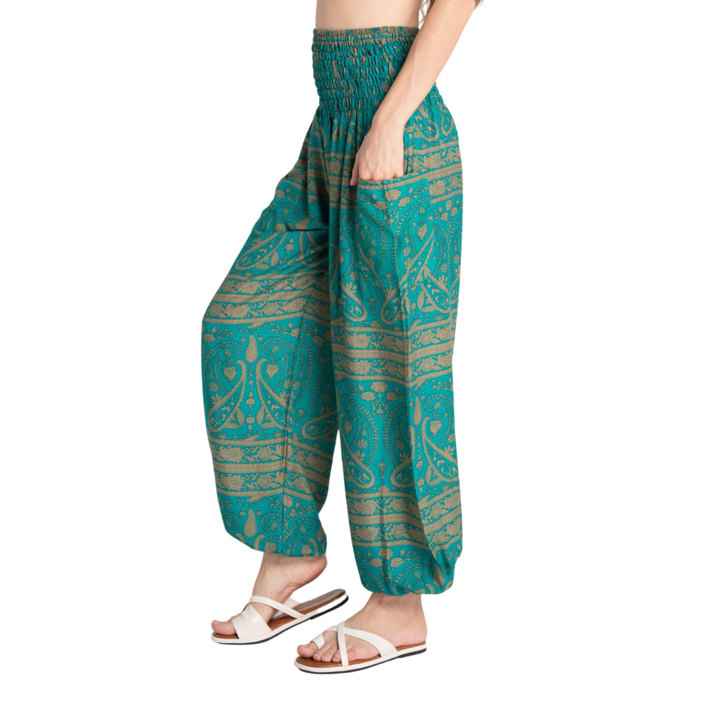 Tranquil Threads High-Waisted Boho Harem Yoga Pants for Women